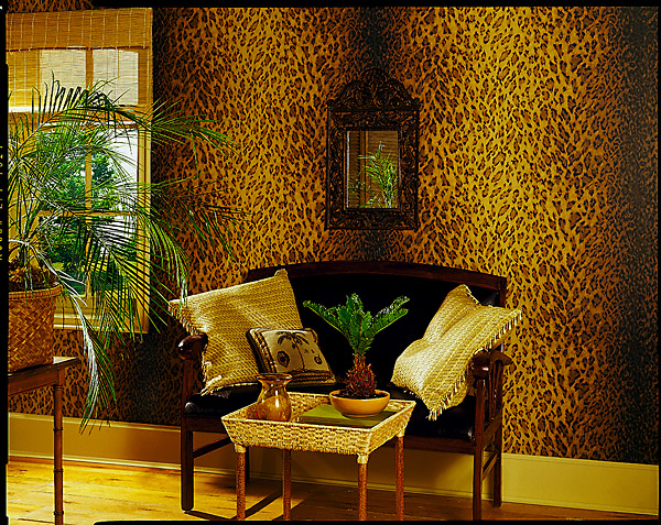 Leopard Print Wallpaper from National Geographic Global Chic Decor Idea