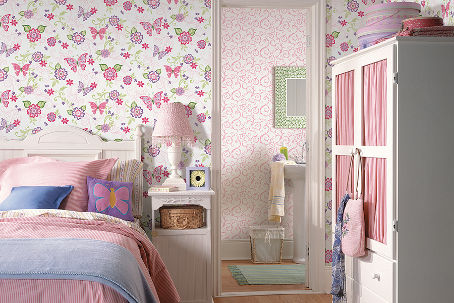 BBC95511 Kids Wallpaper Girls Room from Chesapeake Wallcovering