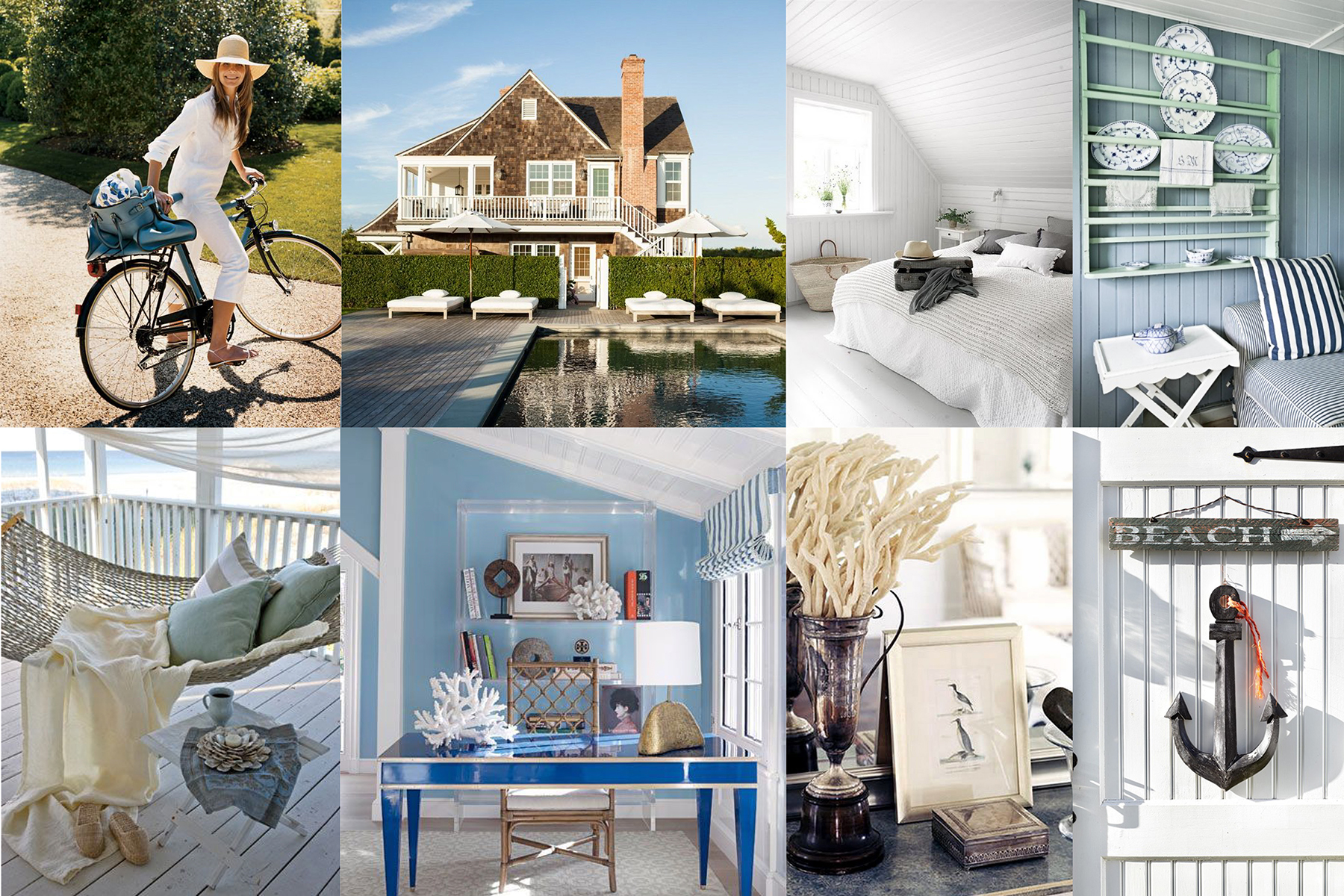 Hampton Style Airy Linens & Fresh Blues Brewster Home