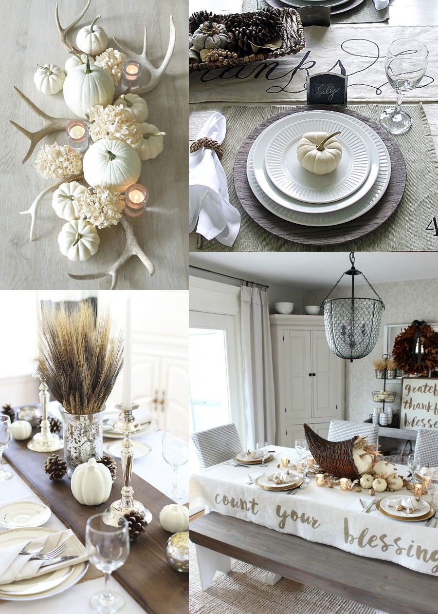 Farmhouse / shabby-chic Thanksgiving design ideas