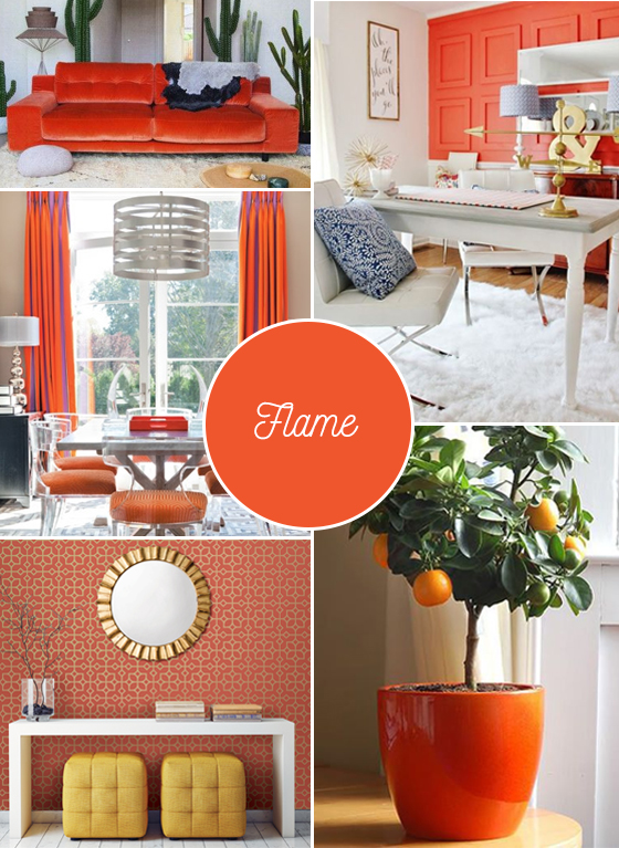 Pantone Flame Color Trend Home Decor Inspiration