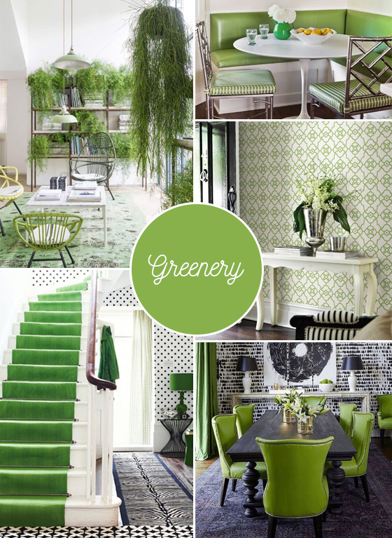 Pantone Greenery Home Decor Inspiration
