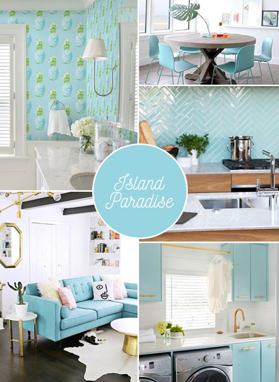 Pantone Island Paradise Home Decor Inspiration
