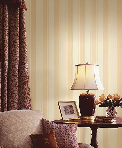 A traditional stripe wallpaper from Brewster Home Fashions