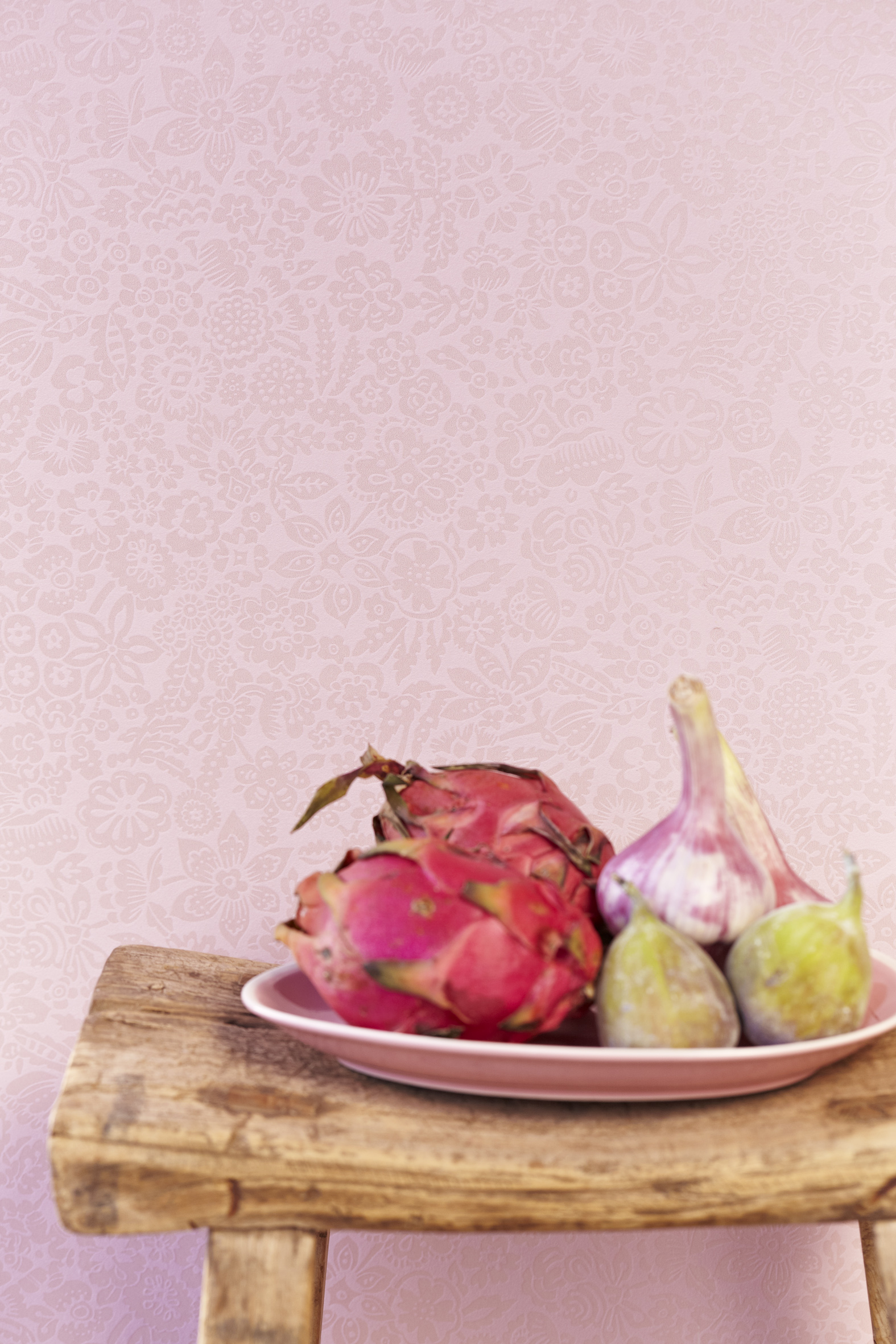 Majorca Pink Floral Wallpaper Tropical Chic Island Style Decor Idea