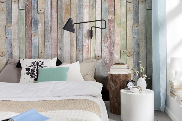 vintage wood wall mural