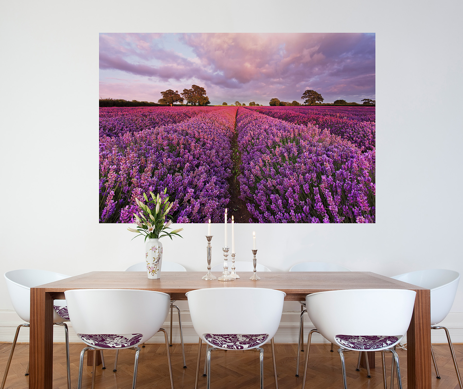 lavender wall mural