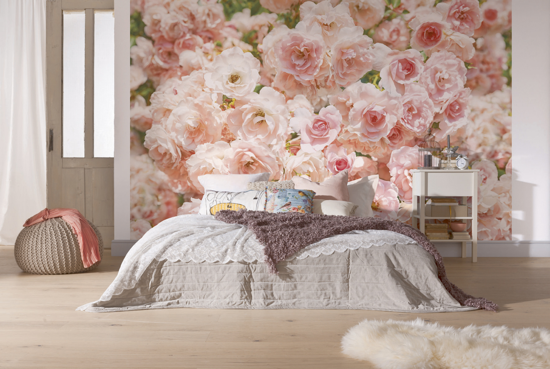 rosa wall mural