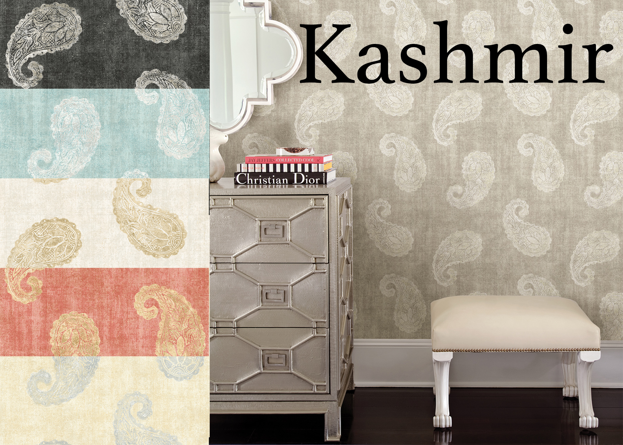 Kashmir Paisley Wallpaper