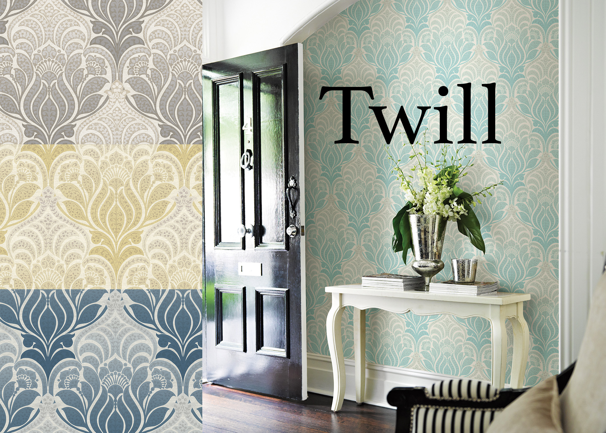 Twill Boho Damask Wallpaper