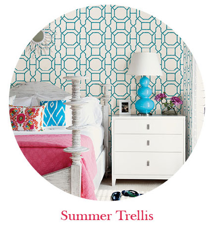 Summer Trellis Wallpaper
