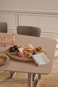 Sherwin-Williams 2023 Color of the Year, Redend Point as a painted dining room table
